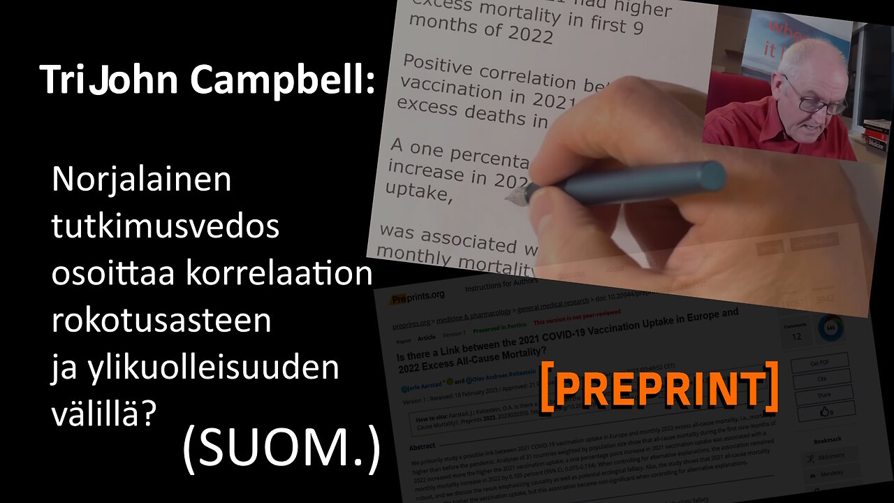 Tohtori John Campbell: Koronarokotuskattavuuden ja kokonaiskuolleisuuden korrelaatiosta Euroopassa