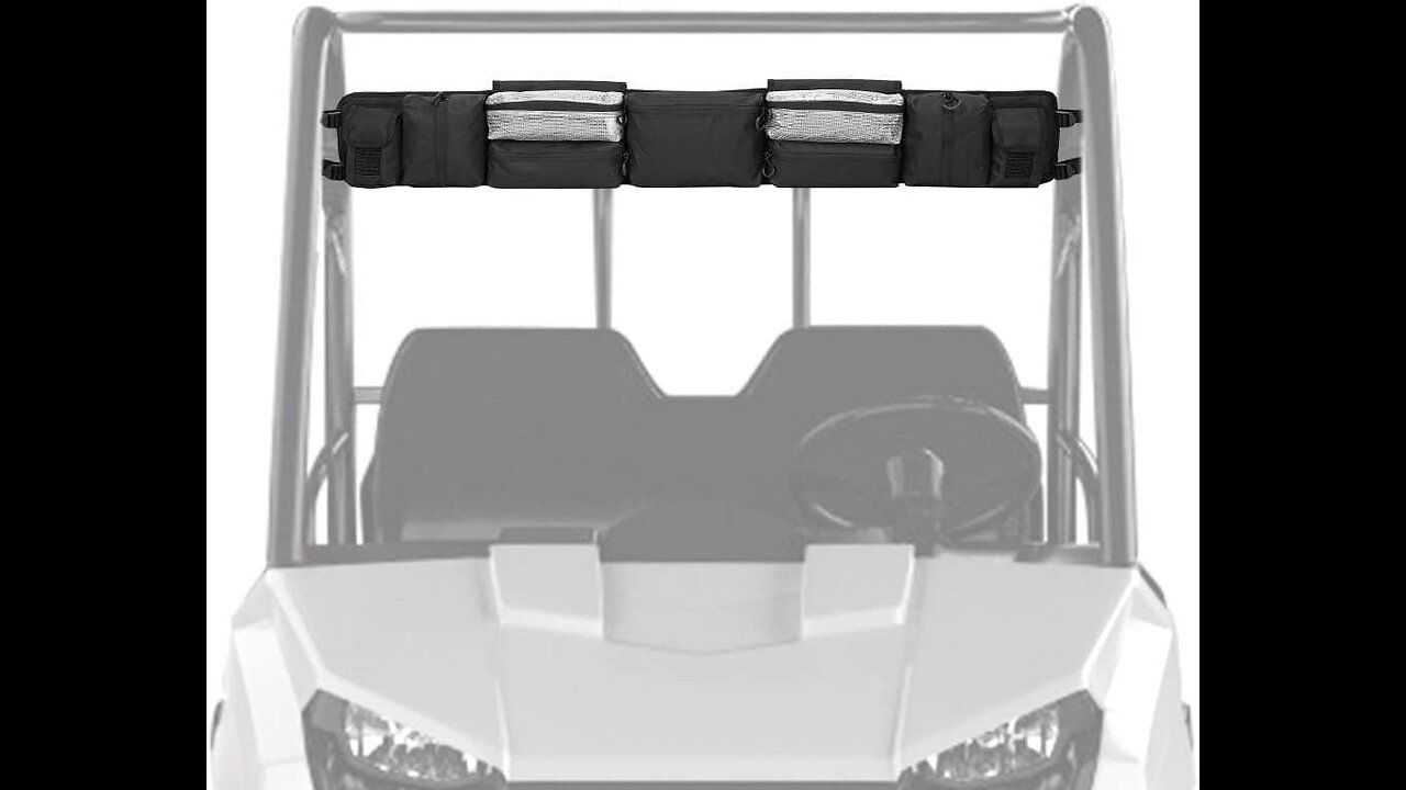 mydays UTV Roll Cage Organizer Case, Cargo Rear Storage Bag Gear Bags,Tools Storage Solution fo...