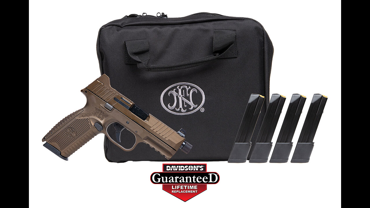 FN 509 Tactical 9mm 4.5″ 17rd Pistol, Bronze TB w/ 5 Magazine Bundle