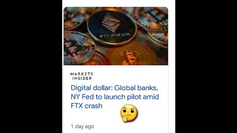 BUCKEL UP, HERE WE GO, DIGITAL CURRENCY WAS TESTED AT ALL THE MAJOR BANKS YESTERDAY