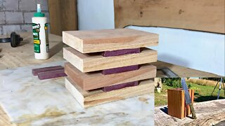 Como Fazer um Porta Facas e Facões usando RESTOS de Madeira. woodworking