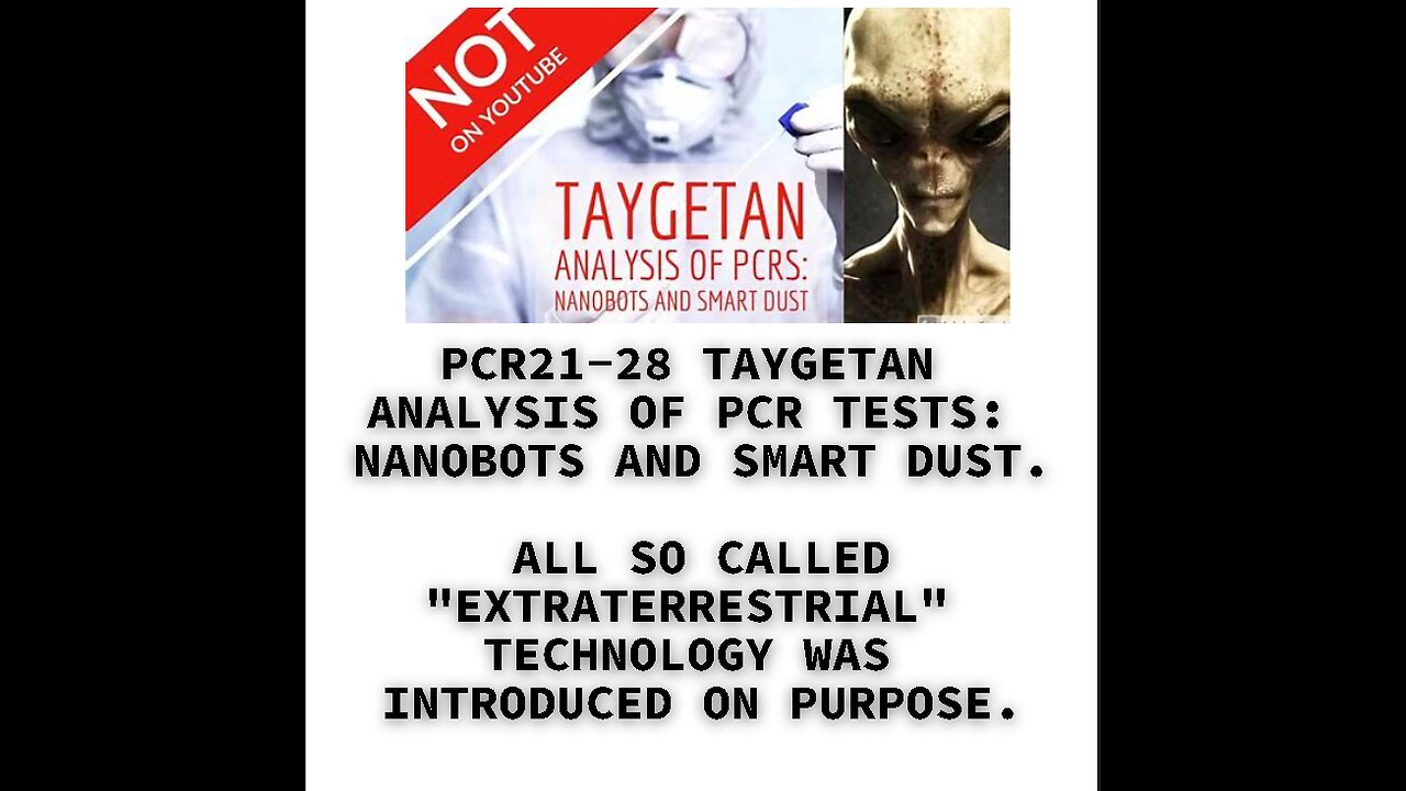 PCR21-28 TAYGETAN ANALYSIS OF PCR TESTS: NANOBOTS AND SMART DUST. ALL SO CALLED "EXTRATERRESTRIAL" T