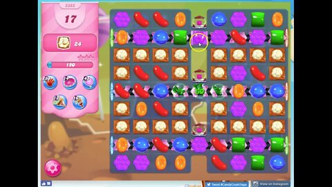 Candy Crush Level 2382 Audio Talkthrough, 1 Star 0 Boosters