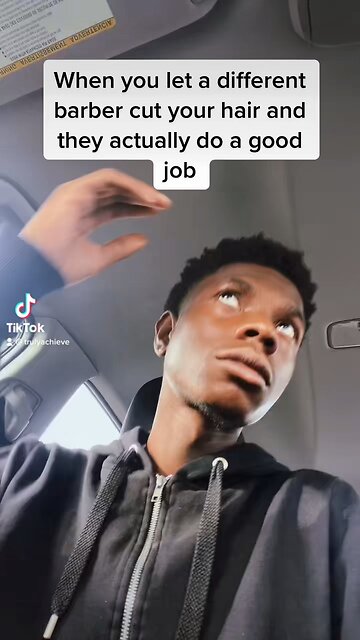 When you let a different barber cut your hair and they actually do a good job 😂😂