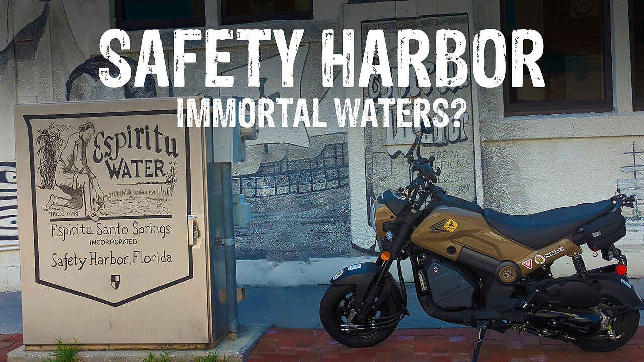 Riding my Honda Navi through the QUAINT SMALL TOWN on TAMPA BAY | SAFETY HARBOR