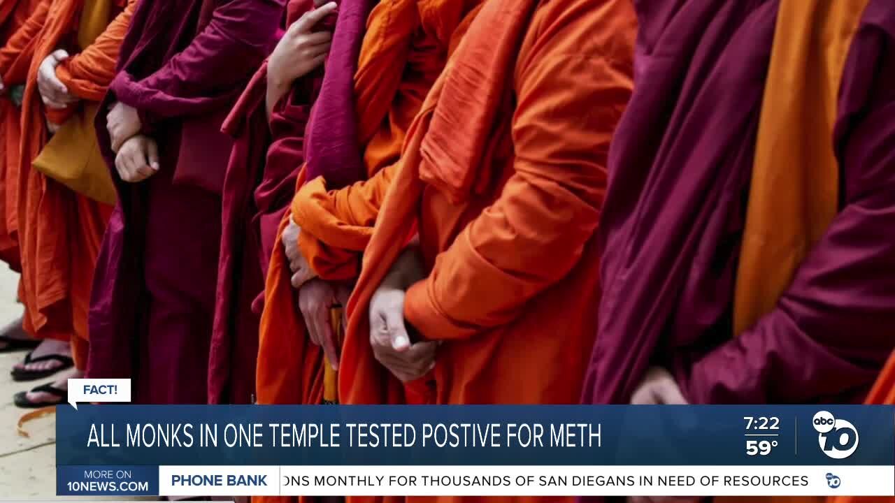 FACT OR FICTION: Monks in one temple tested positive for meth?