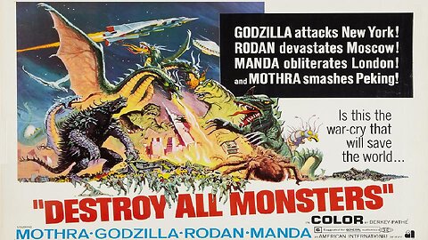 DESTROY ALL MONSTERS 1968 English Release - A Kaiju Battle Royale! FULL MOVIE HD & W/S