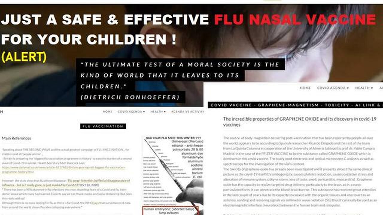 JUST A 'SAFE & EFFECTIVE' FLU NASAL VACCINE FOR YOUR CHILDREN! (ALERT)