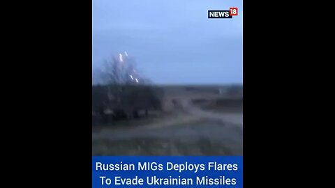 Russian MIGs Deploys Flares To Evade Ukrainian Missil gas