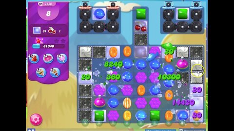 Candy Crush Level 2450 Audio Talkthrough, 1 Star 0 Boosters