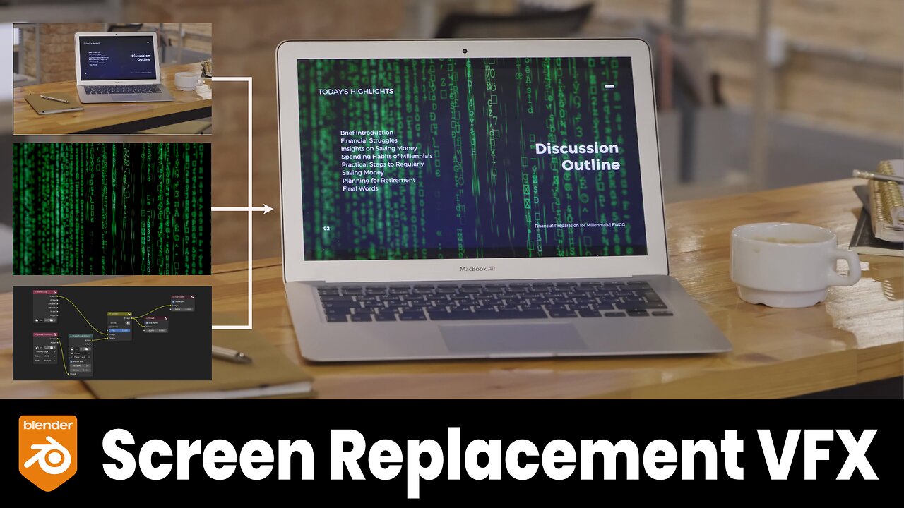 How to make a screen replacement affect in Blender 4.2 | Tutorial #VFX