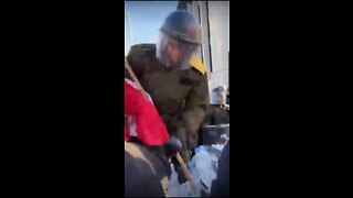 Ottawa Cop Rips Canadian Flag Out Of Protesters Hands