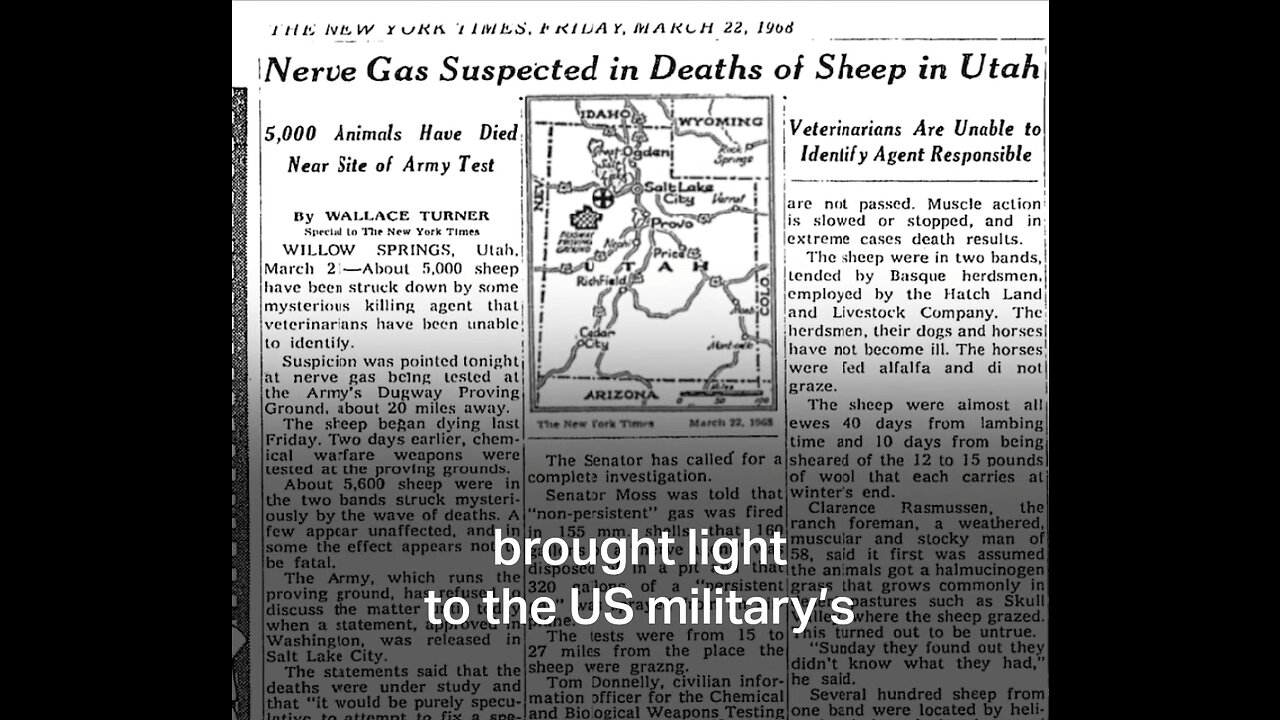 The Dugway Sheep incident Of March 1968 Now they Crash Trains Instead Of Flying Planes