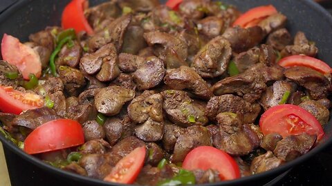 The chicken liver with instant chapati bread without kneading or fermentation