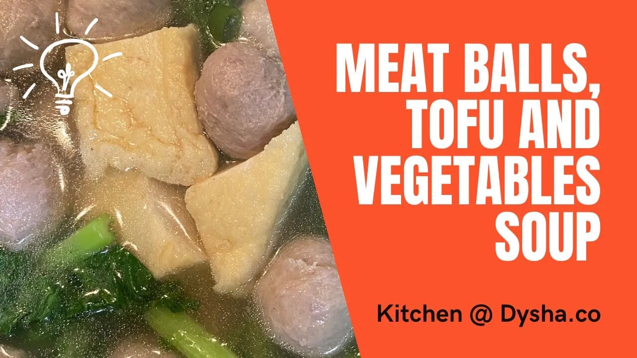 Cooking Meat Balls, Tofu and Vegetables Soup. Cooking Ideas & Inspiration. Dysha Kitchen. #shorts