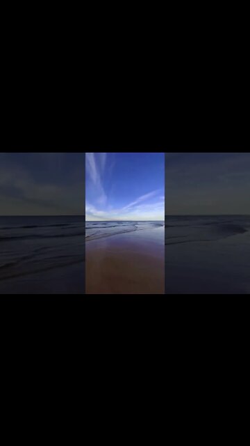 Water overtaking a sandbar