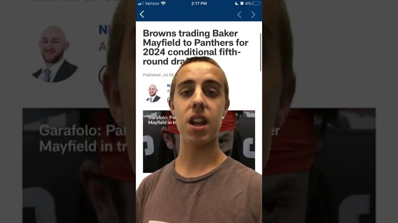 Baker Mayfield Traded to the Panthers for a 5th Round Pick #shorts #bakermayfield #panthers #browns