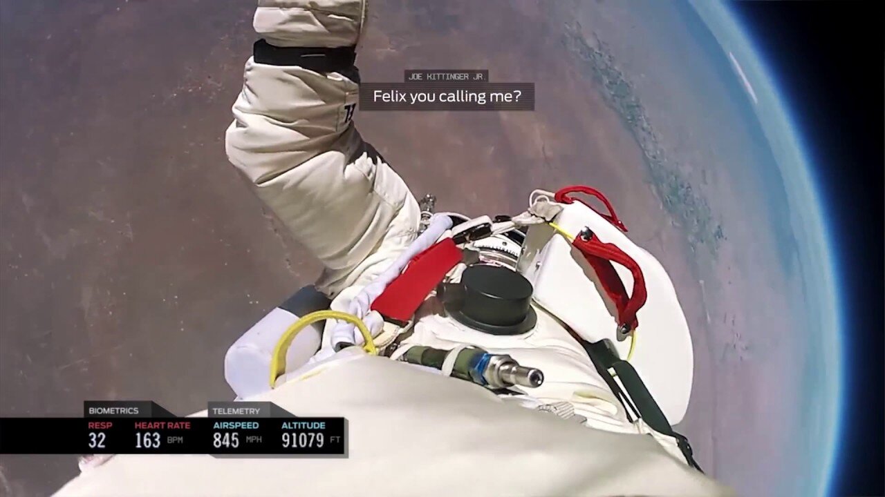 😱 Terrifying Space Jump: Felix Baumgartner's Record-Breaking Montage! 🚀🌌