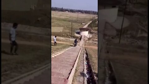 He almost made it😂#shorts #crazyvideo #crash #ouch #motorcycle #staircase #stunt