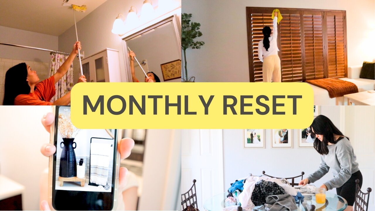 MONTHLY RESET VLOG | Gardening, Cleaning Hacks, Home Refresh, Bathroom Makeover, Amazon Organization