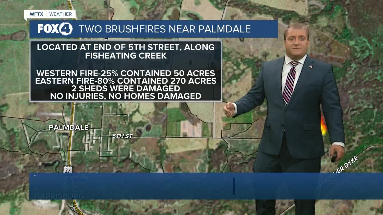 Florida Forest Service responding to two brushfires in Palmdale