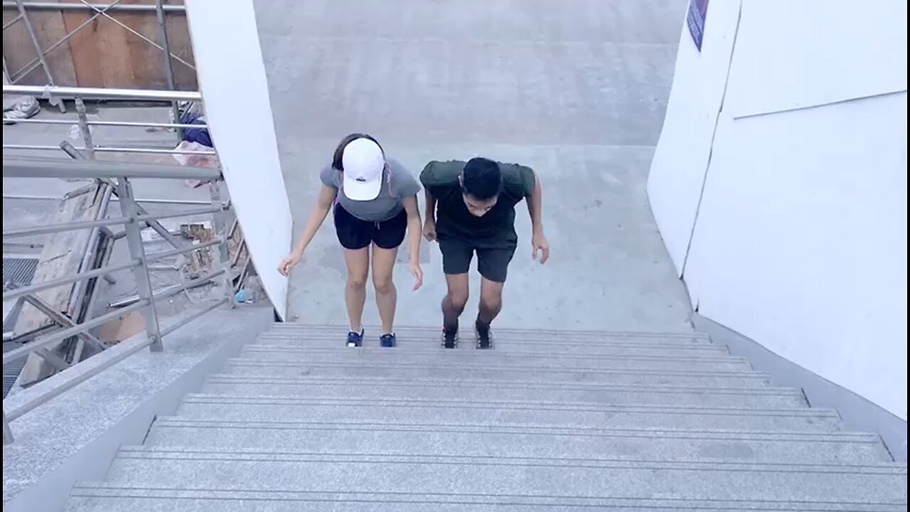 STAIRS BY TWO STEPS RUN -UP WITH PHILIPPINE TEAM.