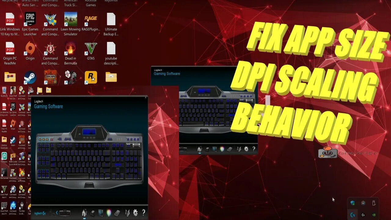Logitech Gaming App Or Scaling Display Fix Small App Resize Tutorial 125 4K