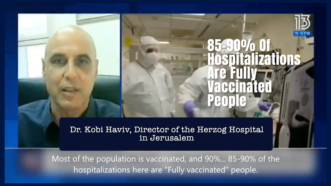 Herzog Hospital In Jerusalem: 85-90% Of Hospitalizations Are Fully Vaccinated People
