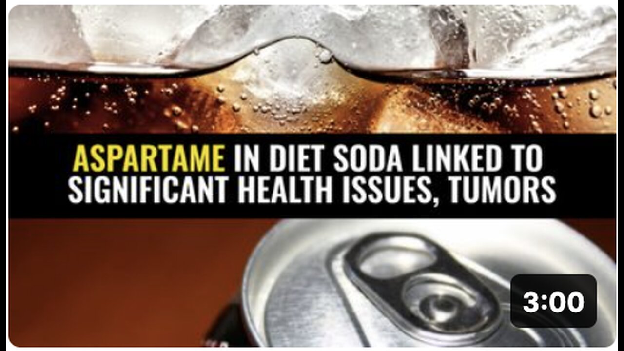 Aspartame in diet soda linked to significant health issues, tumors