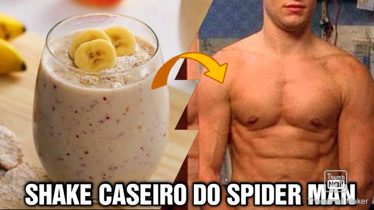 Shake protéico fitness do homem aranha