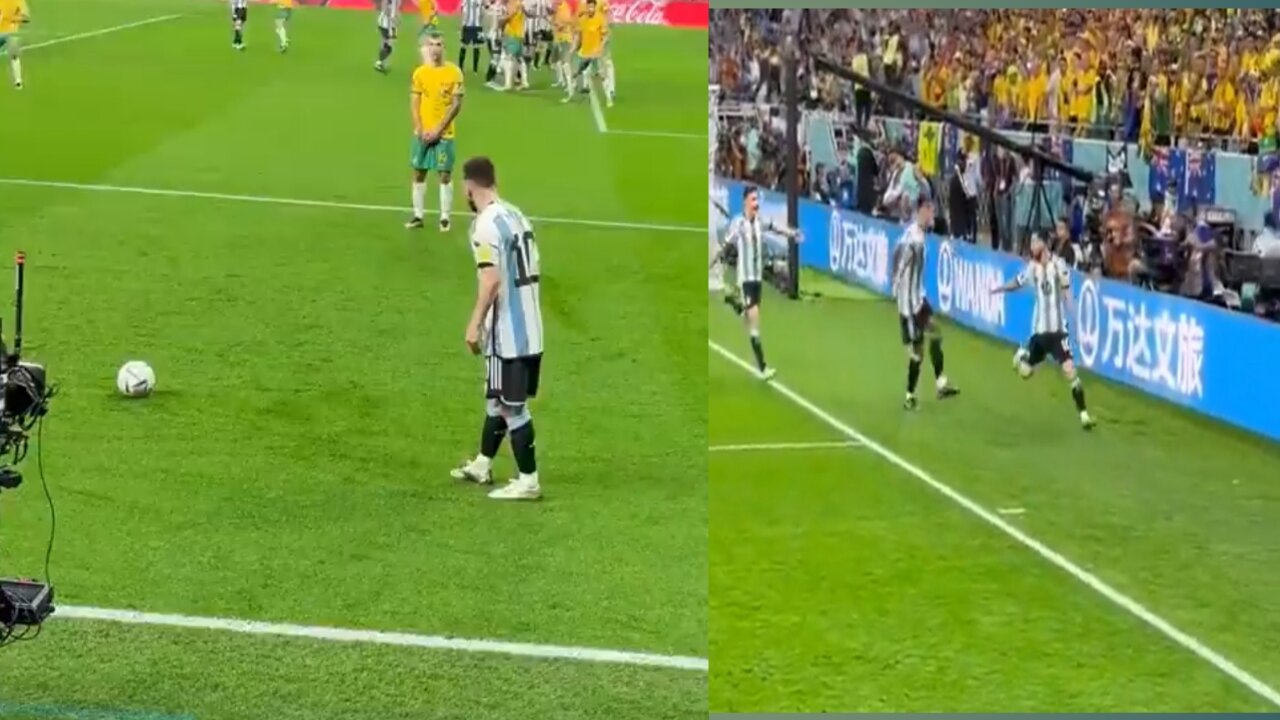 Messi's goal from the audience's angle