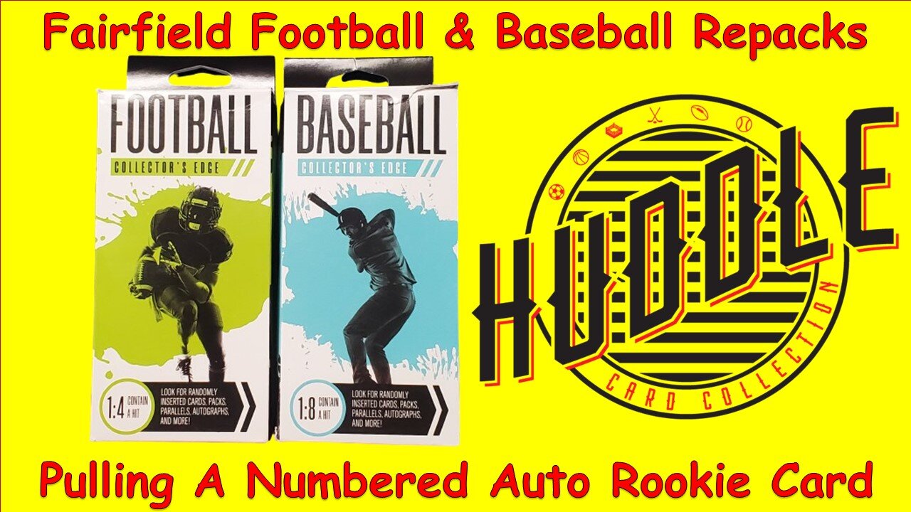 BOOM!! Say It Ain't So Pulling A Numbered Rookie Auto From Fairfield Football and Baseball Repack