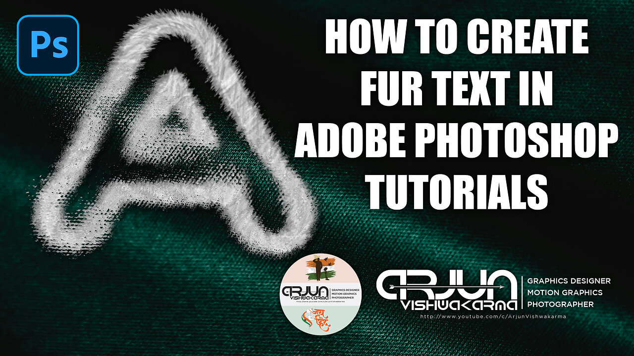 How to Create a Fur Text Effect in Adobe Photoshop | Step-by-Step Tutorial | #arjun #howto