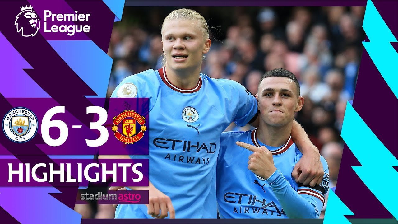 Manchester city vs Manchester United 6-3- highlights of all goals 2022