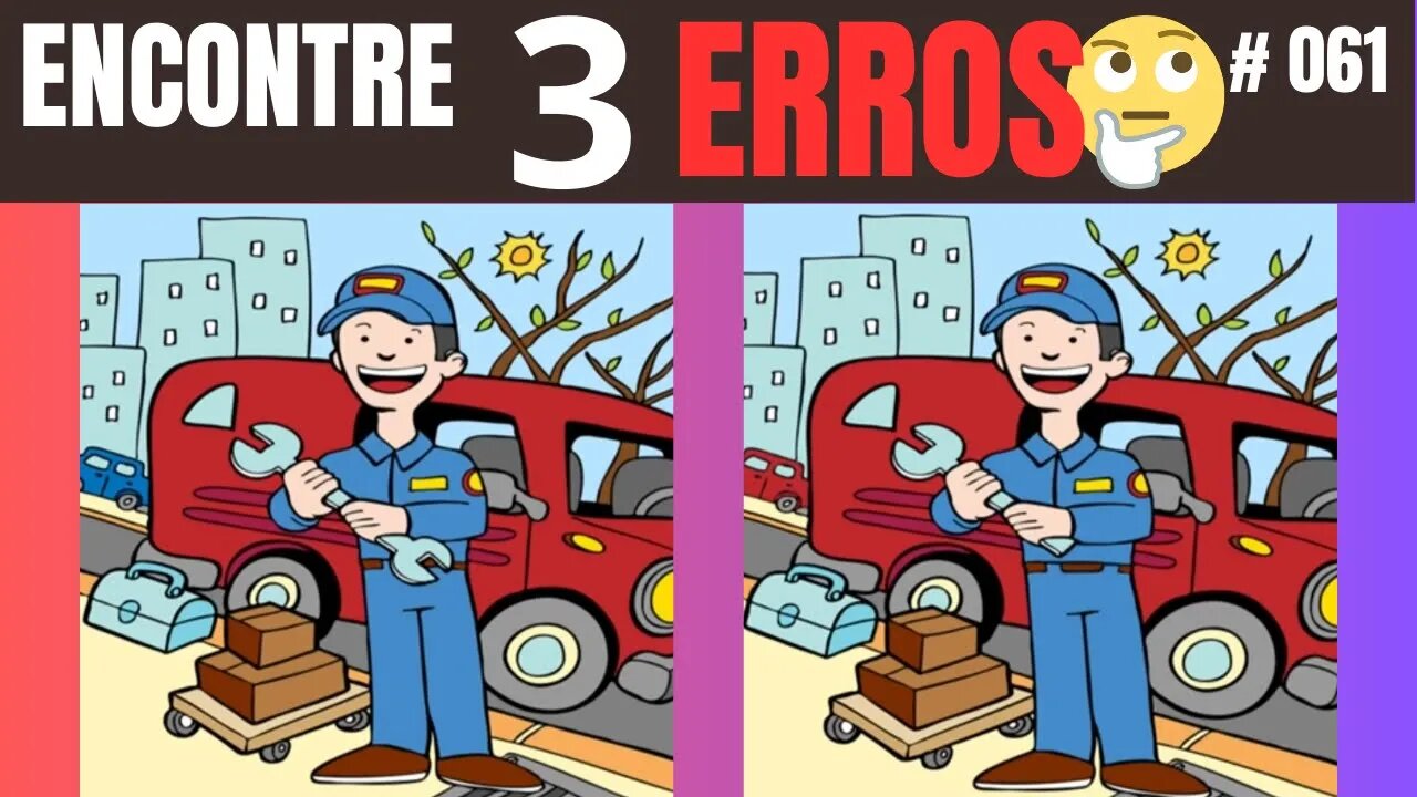 ENCONTRE OS TRES ERROS ✅✅✅🤔| # 061 | 🤔90% DAS PESSOAS NÃO CONSEGUEM😄😄