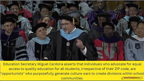 Education Secretary Miguel Cardona asserts that individuals who advocate for equal access