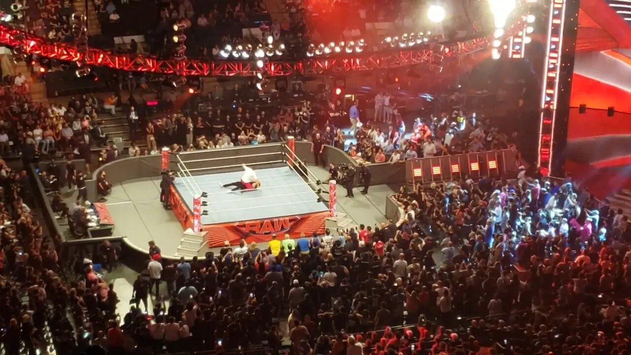 The Miz and Logan Paul brawl at the start of WWE Raw