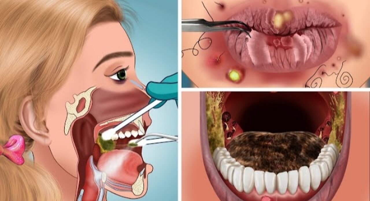 ASMR treatment for allergic lips caused by eating poisonous mushrooms