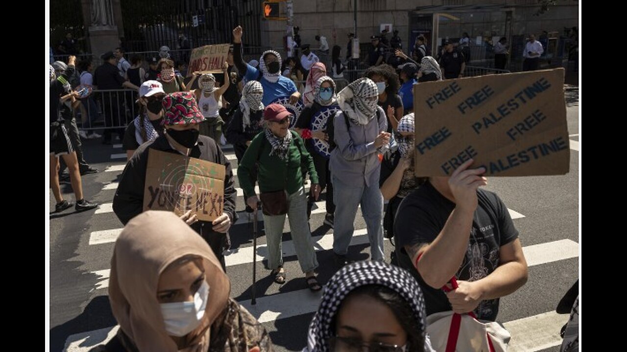 Pro-Palestinian Activists Rally at Columbia, Praising Oct. 7 Attacks