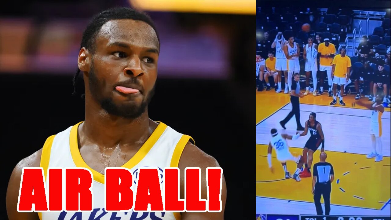 Bronny James gets ROASTED for Air Ball during Lakers game as he STRUGGLES offensively again!