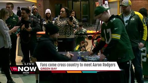 Fans come cross country to meet Aaron Rodgers