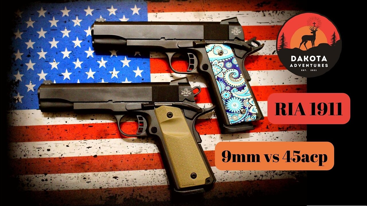 RIA 1911 Rock Standard Review - 9mm vs 45 ACP