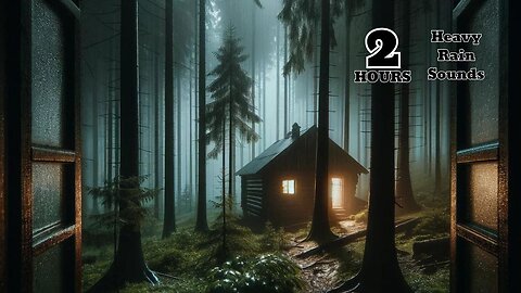 HEAVY RAIN SOUNDS FOR SLEEP - 2+ HOURS Rain From an Open Window