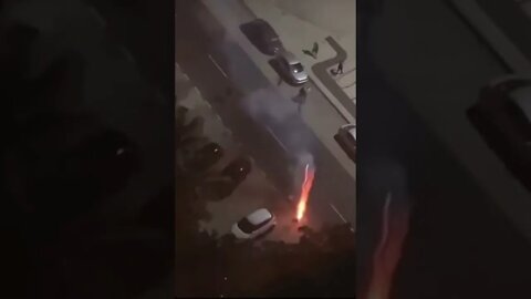 Fla x Galo - Hotel do Galo sendo enchido de fogos por rubro negros