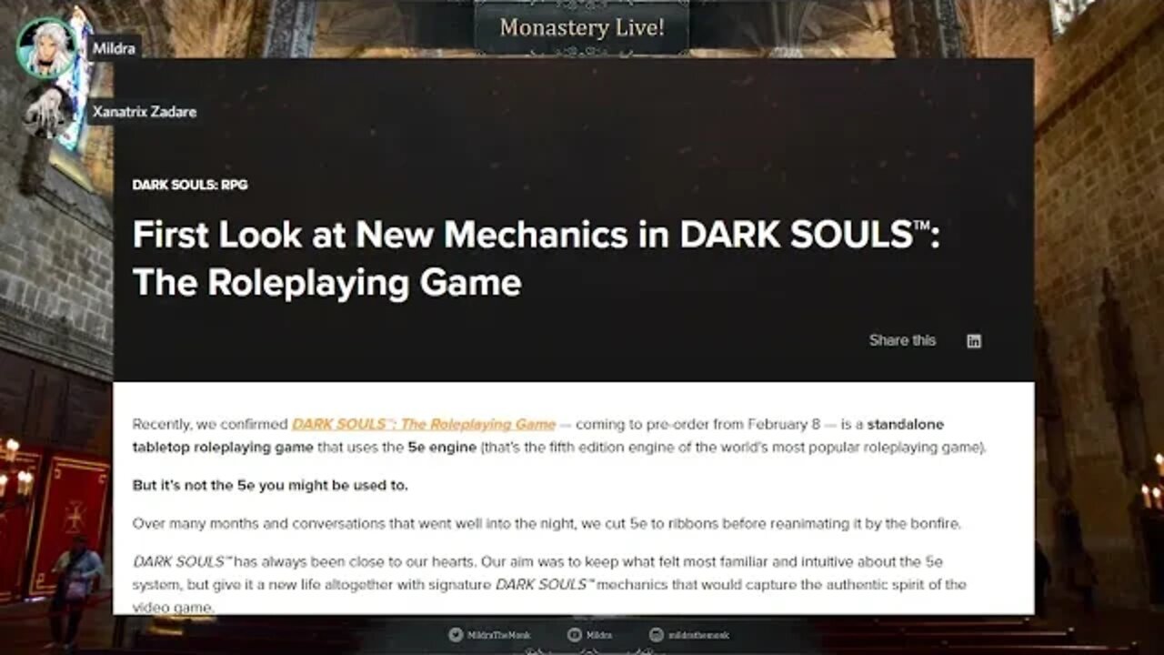 Discussing The New Mechanics of "Dark Souls: The Roleplaying Game"