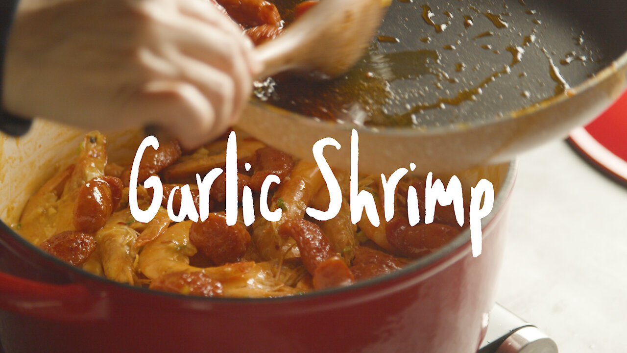 Garlic Butter Shrimp with Spicy Sausage