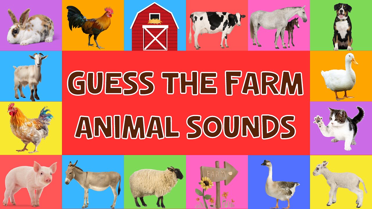 Guess The Farm Animal Sounds For Kids | 4K