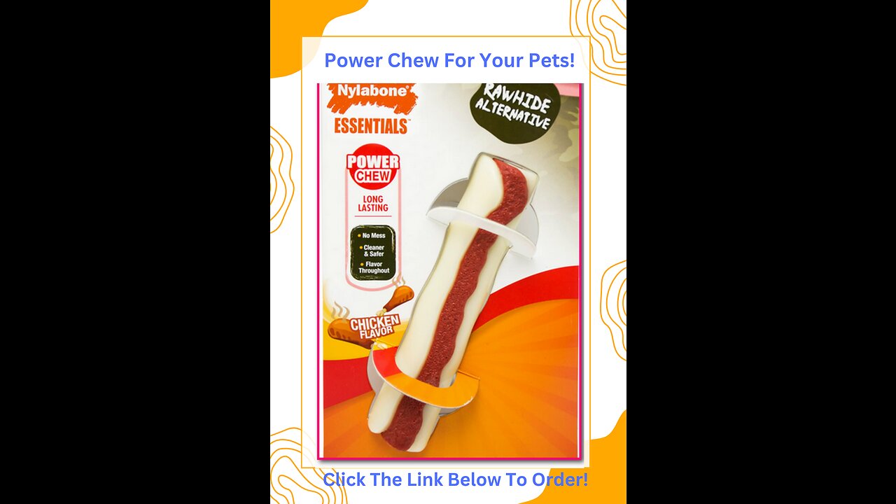 Nylabone Power Chew Rawhide Roll Alternative Chew Toy For Teething Pets