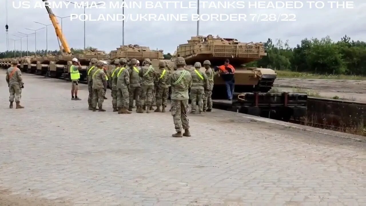 M1A2 main battle tanks heading to Polish border