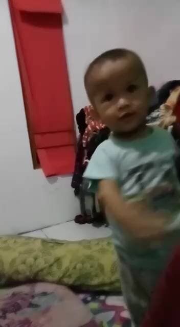 Happy kid at home..yeah funny